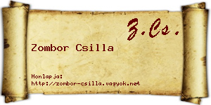 Zombor Csilla névjegykártya