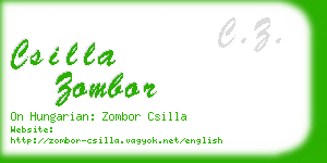 csilla zombor business card